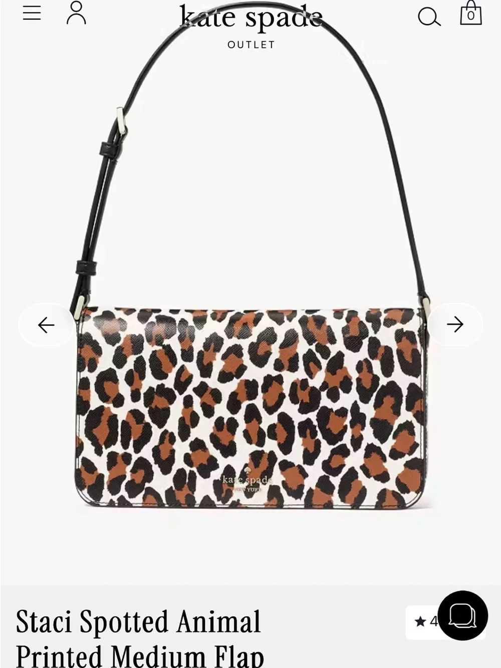 kate spade Staci Leopard-Print Shoulder Bag in Brown/Black/Cream